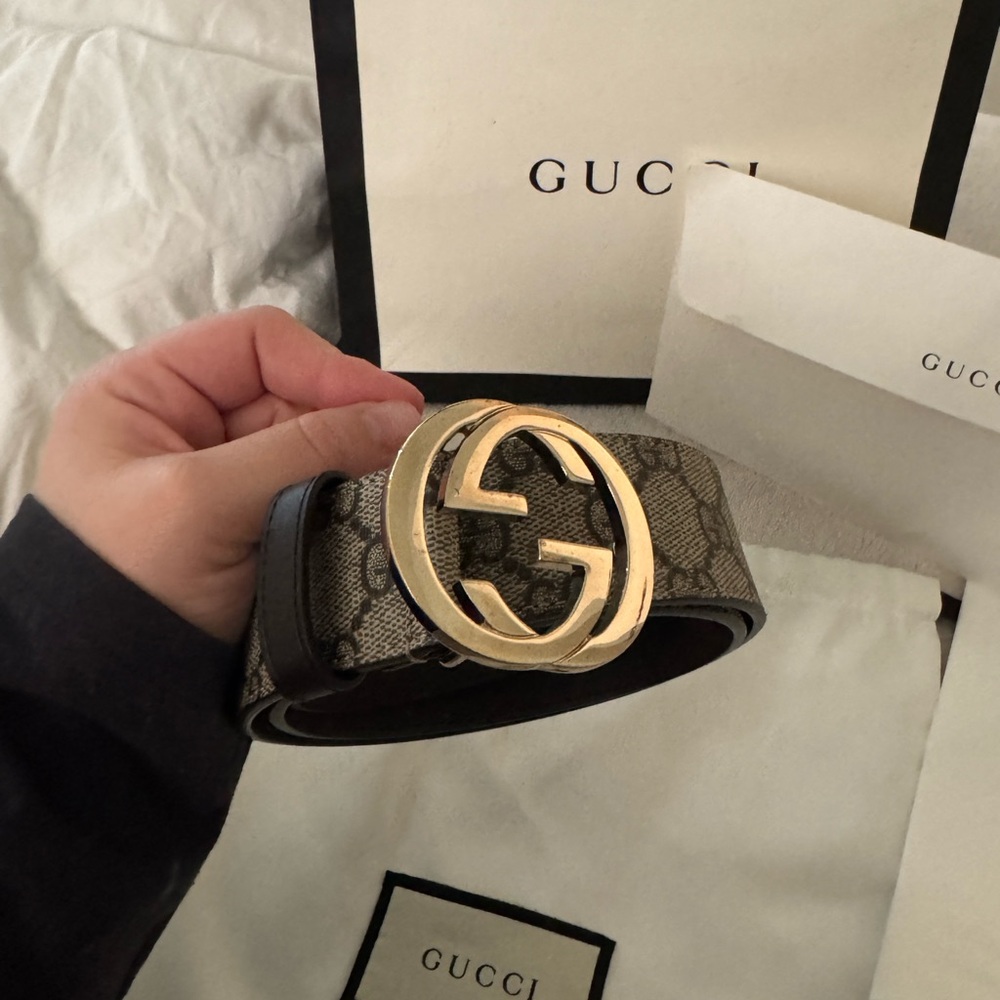 Gucci Dark Brown Belt with Silver Buckle - Picture 2 of 6